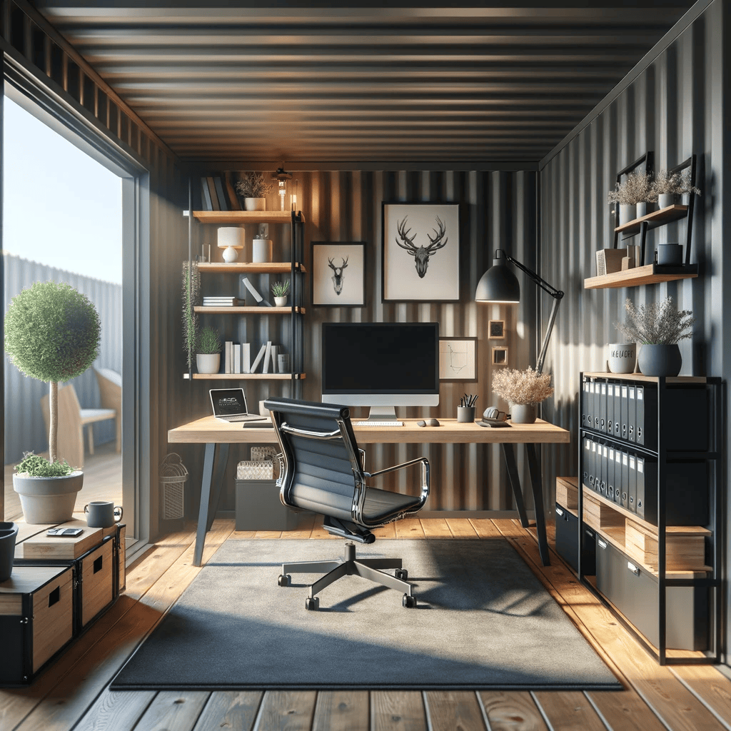 shipping container home office